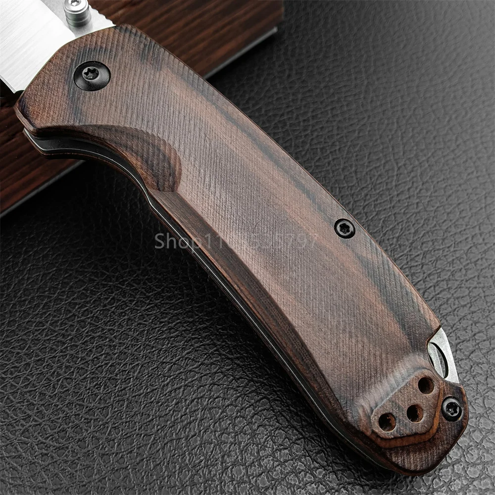 Hunt North Fork 15031 Folding Knife  S30V Blade Stabilized Wood Handle with Clip Self-Defense Outdoor Tactical Hunting Knives