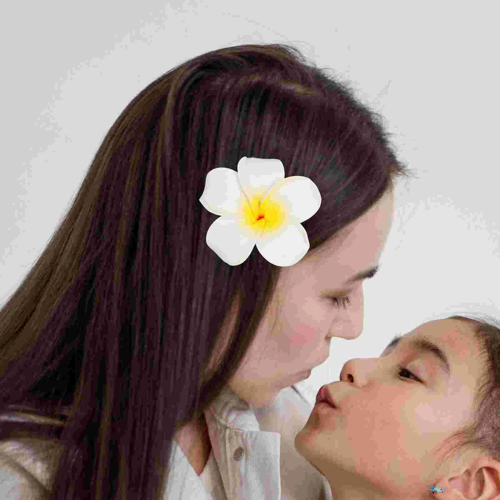 Grampo de cabelo havaiano acessórios de casamento clipes de flores cocar para menina dama de honra