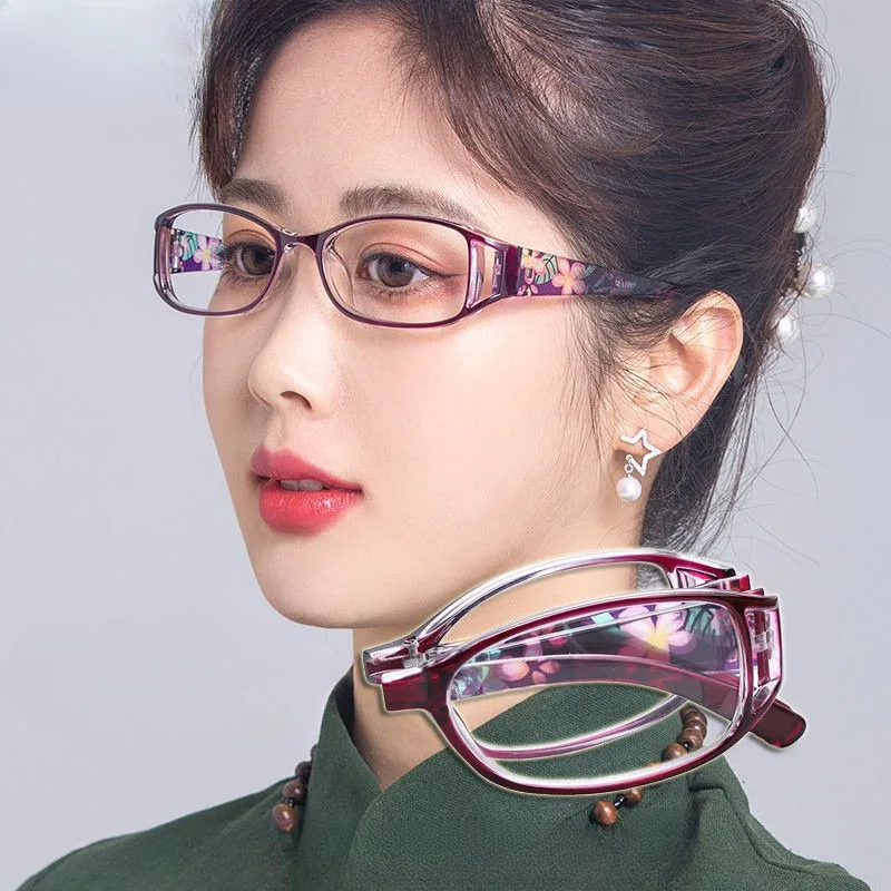 3PCS Foldable Reading Glasses for Women Anti-Blue Light Eyeglasses Men Portable Magnifier Eyewear +100 ~ +400 image 2