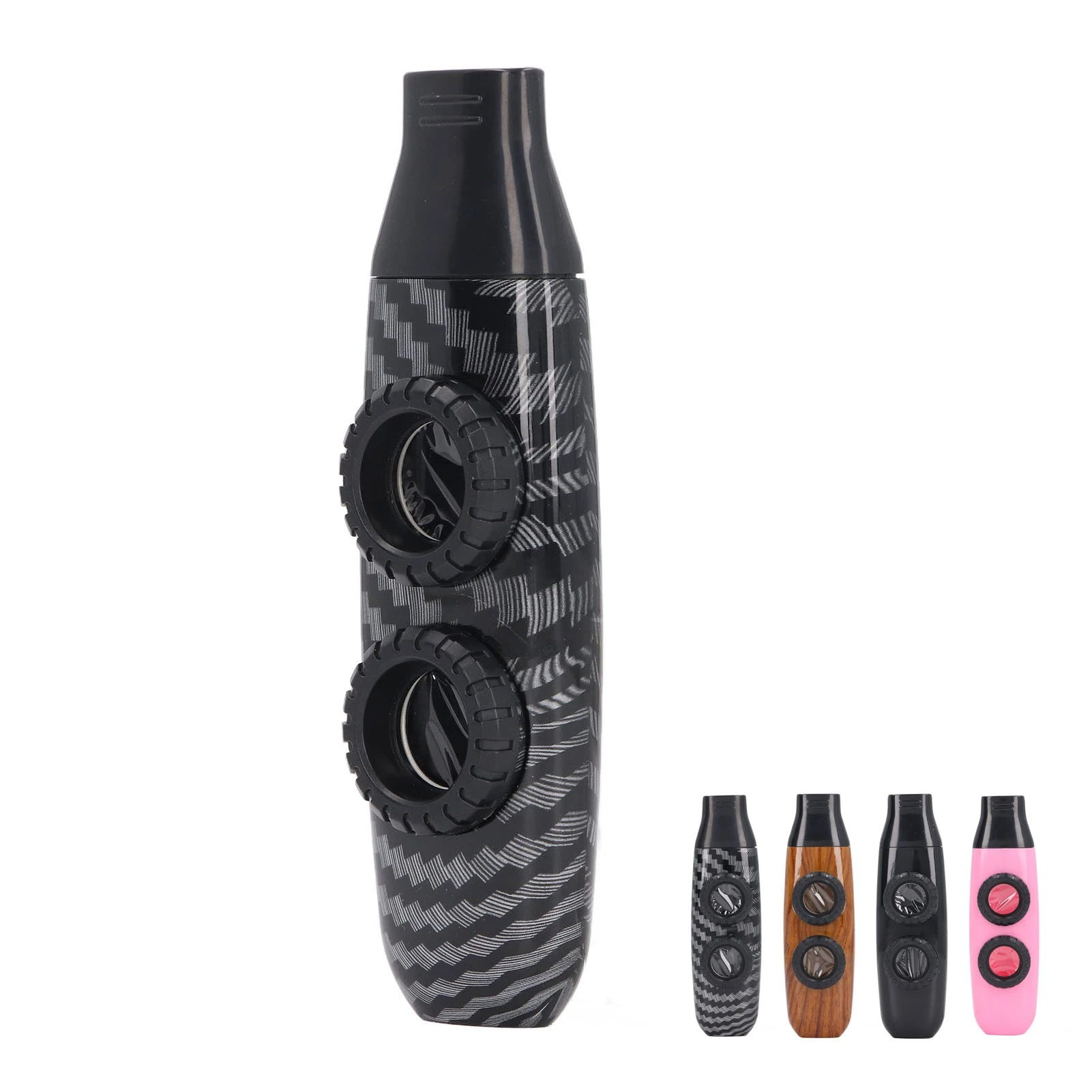 Dual Kazoo Flute Kazoo Flute Dual Hole Flute Wind Adjustable Musical Wind Instrument with Diaphragm for Playing Performance