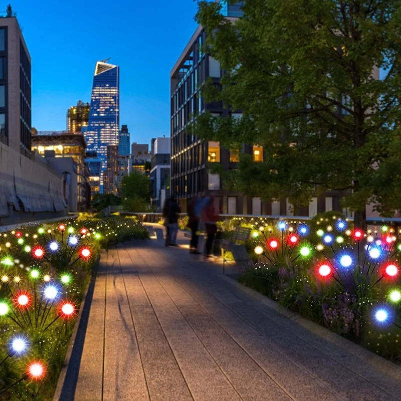 4 Piece Solar Garden Lights Solar Swaying Light 8LED For Yard Patio Decoration Colo Light