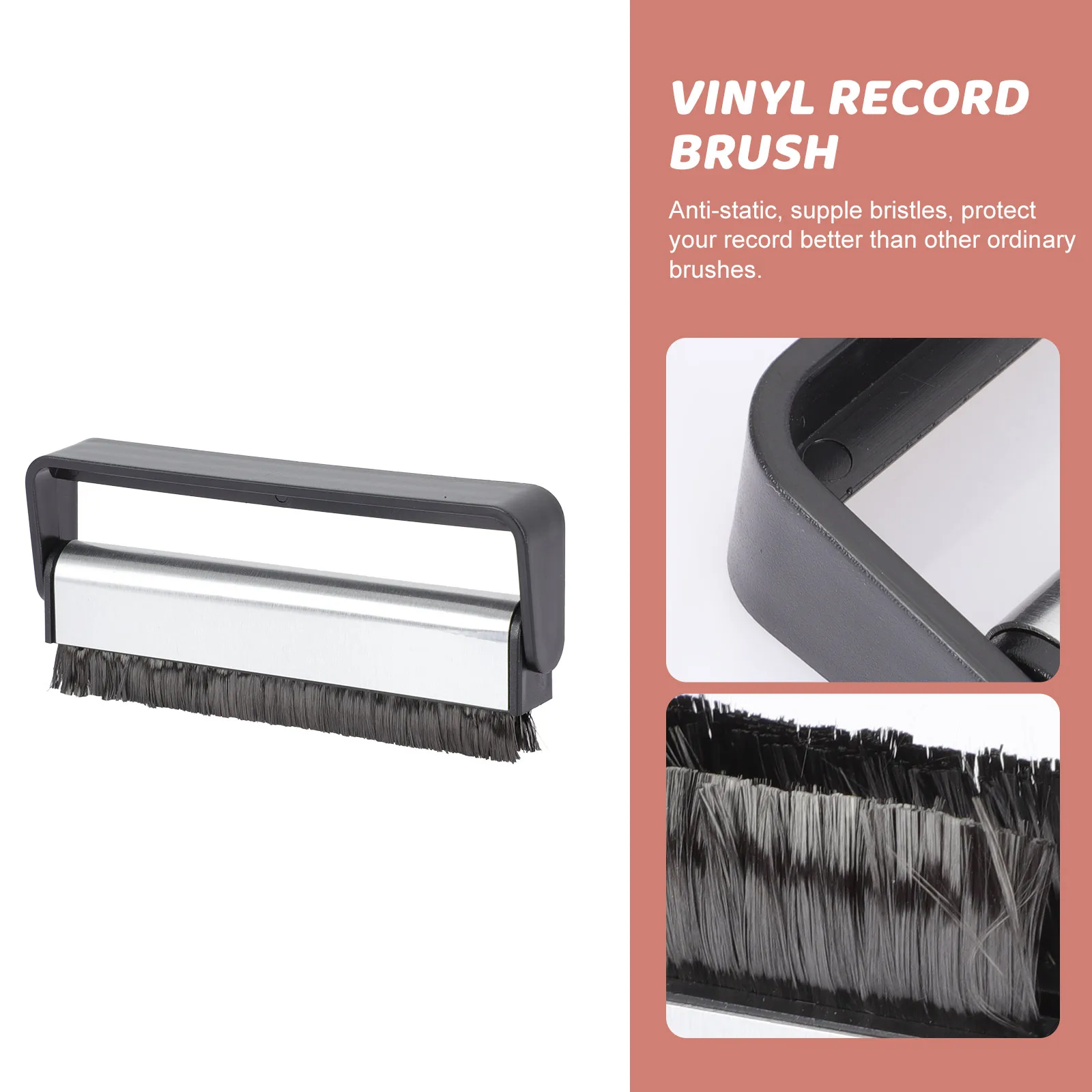 

Durable Vinyl Record Brush High-Quality Anti-Static Flexible Fiber Cleaner for Turntable Maintenance Tool Vinyl Record Brush