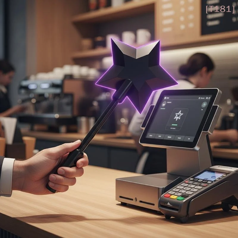 Porte-cartes de crédit léger et amusant, imprimé en 3D, design créatif, en forme de baguette magique étoilée, portable, pour paiement sans contact, usage quotidien
