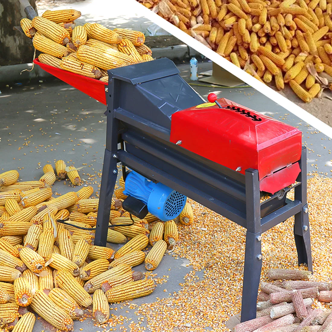 Fully Automatic Corn Thresher Electric With 2.2KW Copper Core Motor Small Household Machine Artifact Peeling And Corn