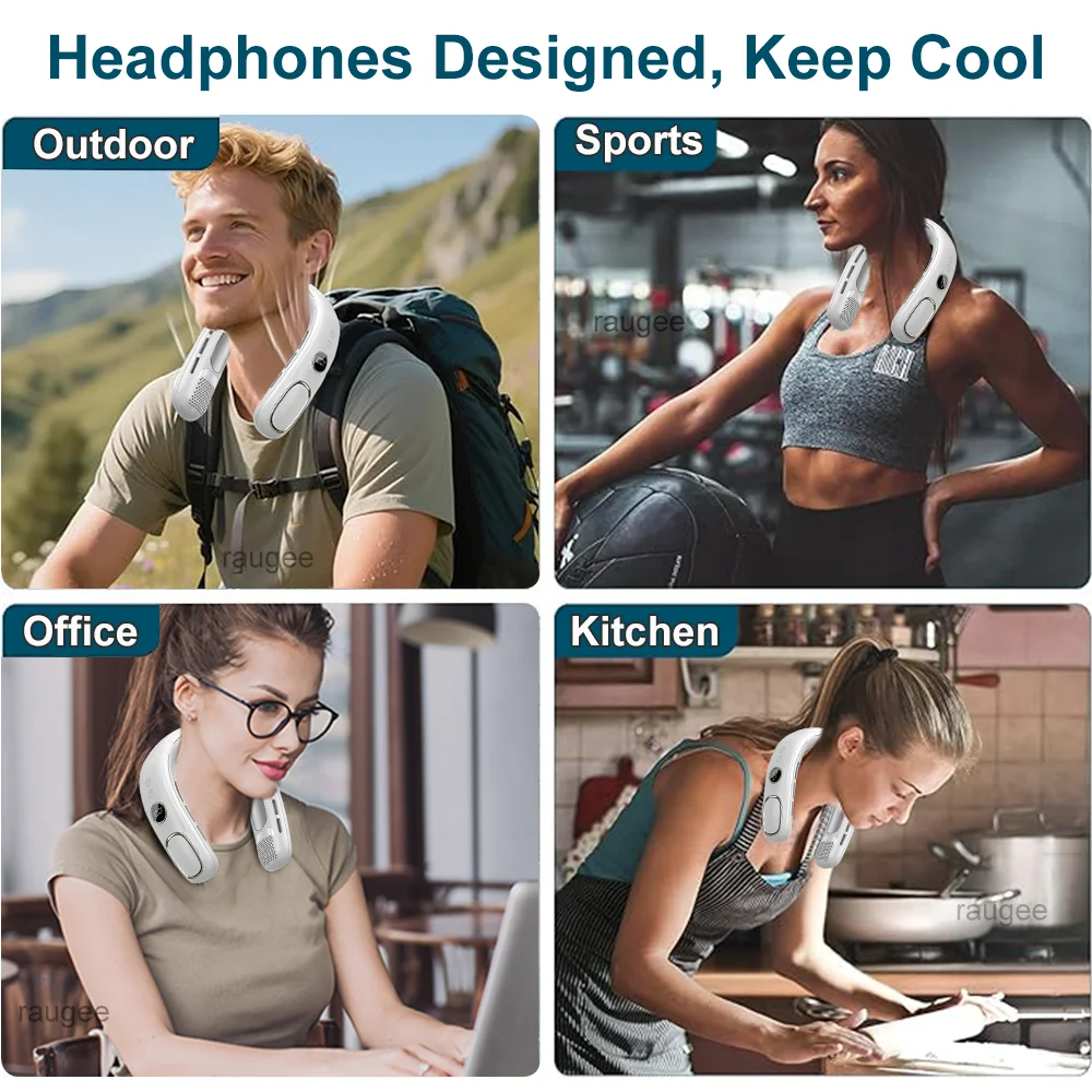 Портативный шейный вентилятор USB перезаряжаемый с ледяным охлаждением электрический вентилятор кондиционер ультра тихий легкий портативный вентилятор