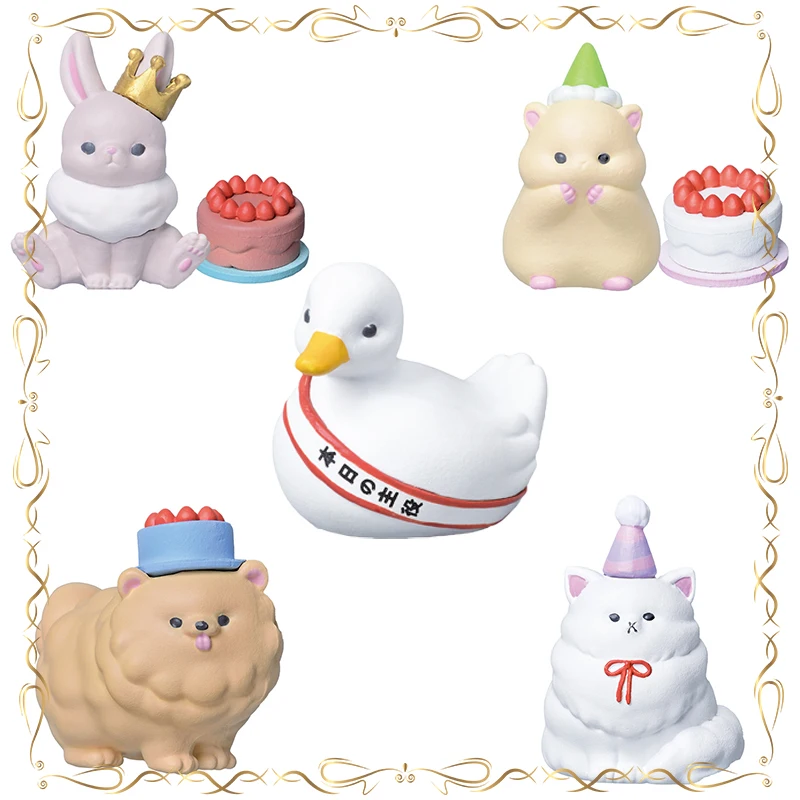 Pomerania Modellazione Gashapon Kawaii Regali di festa Ornamento da tavolo Action Figure Giocattoli di modello