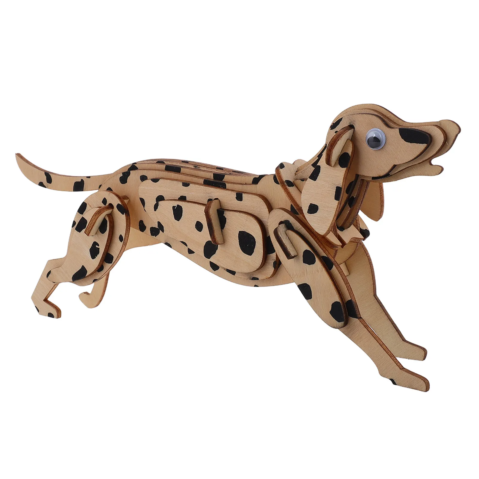 

Wooden Dog Puzzle Handmade 3D Dalmatian Animal DIY Craft Brain Teaser Home Decor Family Interaction Educational Puzzle