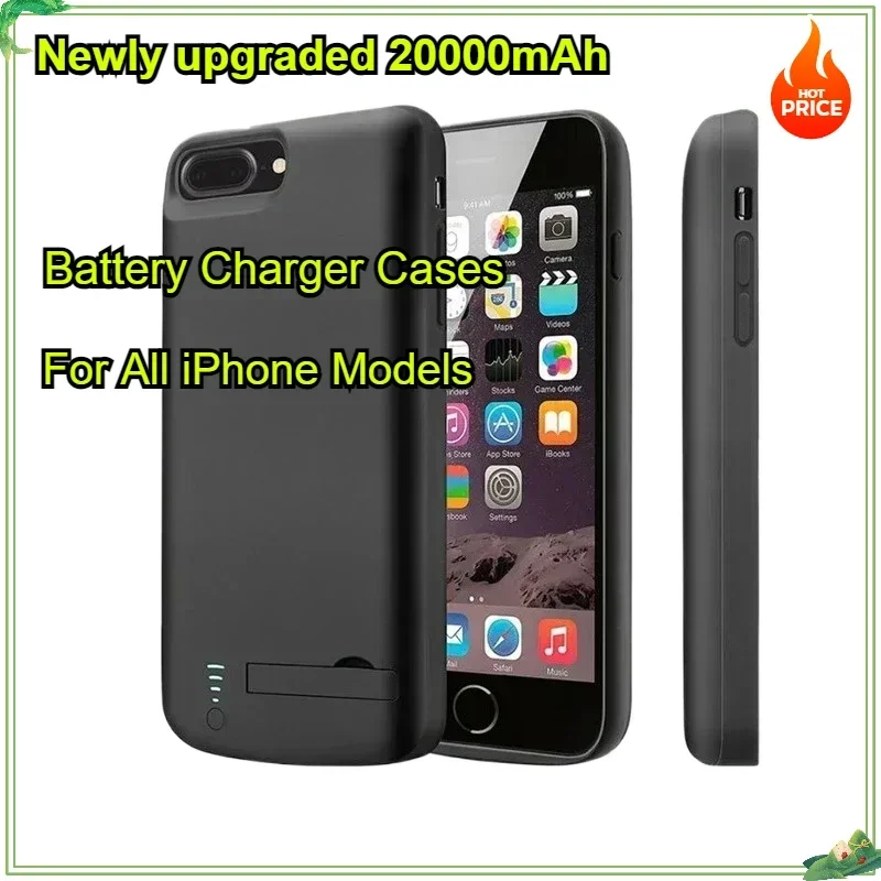 20000mAh Battery Charger Cases for Iphone 14 Plus 13 Mini 11 Pro 12 Pro Max X XS XR XS Max 6 6S 7 8 Plus Battery Case Power Bank