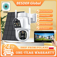 8MP 4K Solar Wirelesss IP Camera With 7800 mAh Battery Outdoor HD 4MP Dual Lens WiFi IP Camara Solar Panel CCTV Security