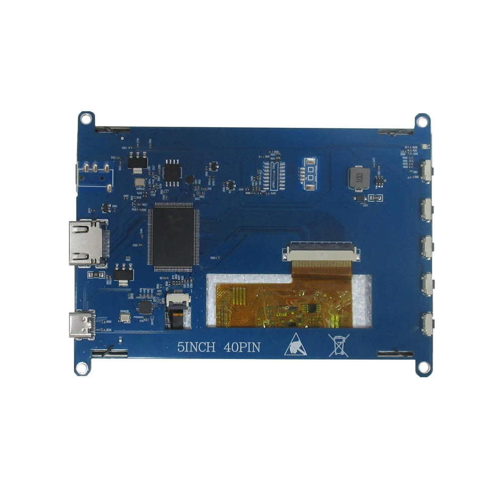 5-inch HDMI-monitor 800x480 IPS-scherm LCD-scherm capacitieve aanraking compatibel voor Raspberry Pi 4B/3B+ PC Windows