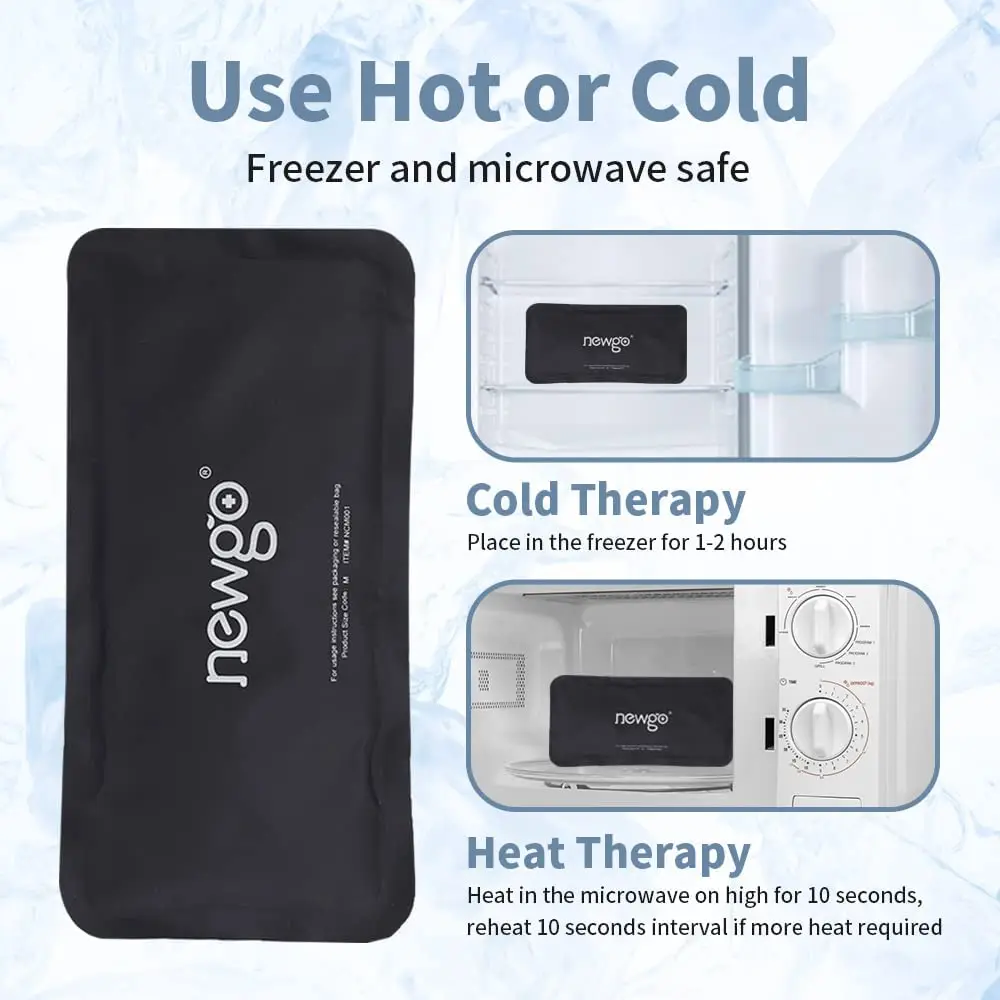 2 Pack Reusable Gel Cold Ice Pack For Injuries Hot Cold Compress Therapy Pain Relief For Shoulder, Neck, Hip, Elbow, Waist ,Knee