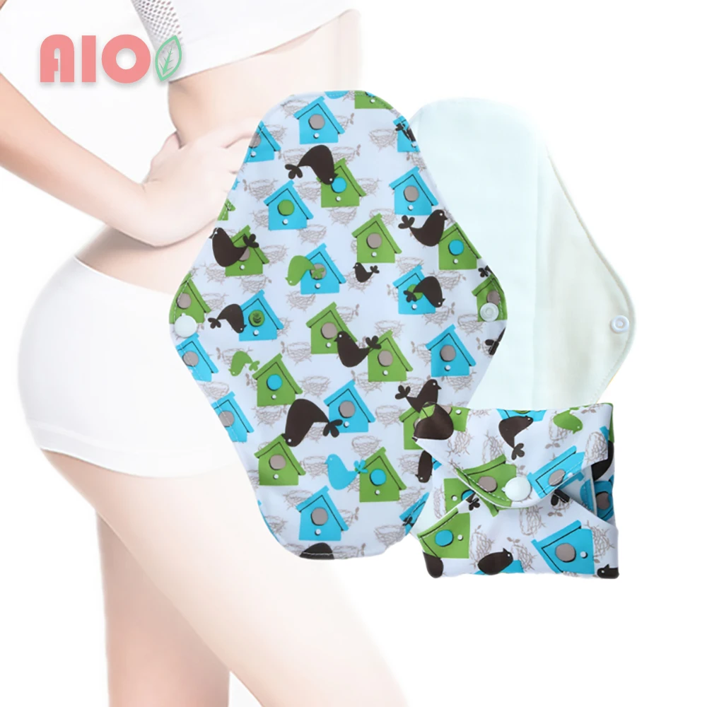 

AIO 18*25cm mom Postpartum Nursing Napkin Bamboo Cotton Female Heavy Flow Menstrual Gasket women Reusable Sanitary Pad