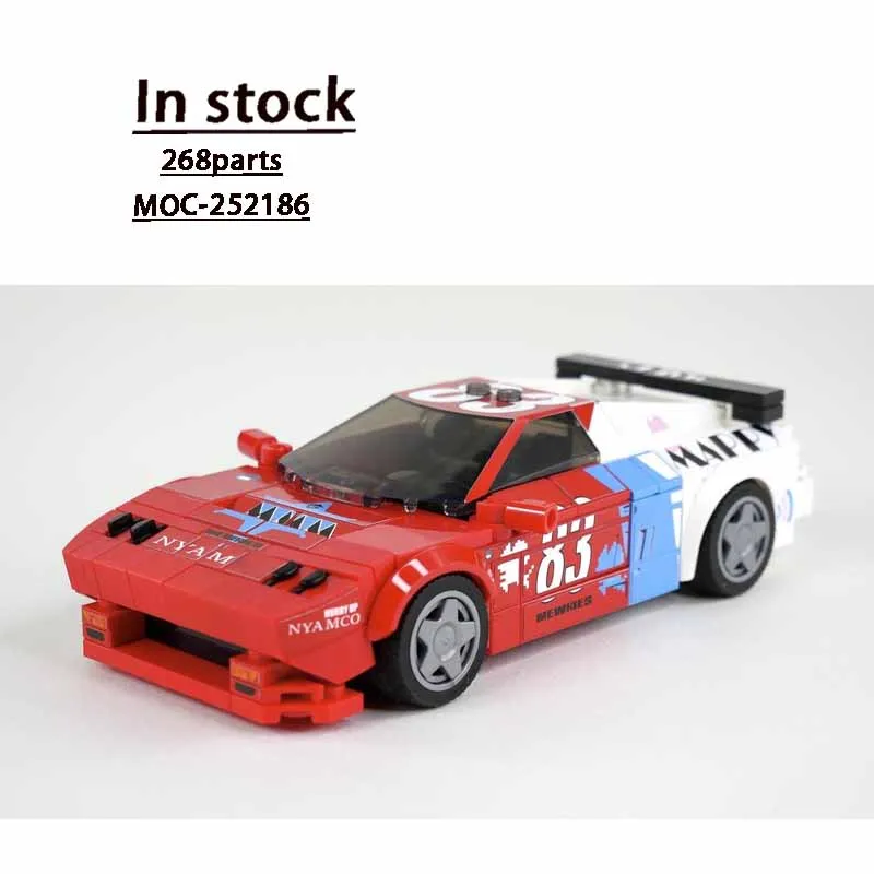 

MOC-252186 New Urban Sports Supercar Racing Building Block Model 268 Parts MOC Boys Children's Birthday Christmas Toy Gift