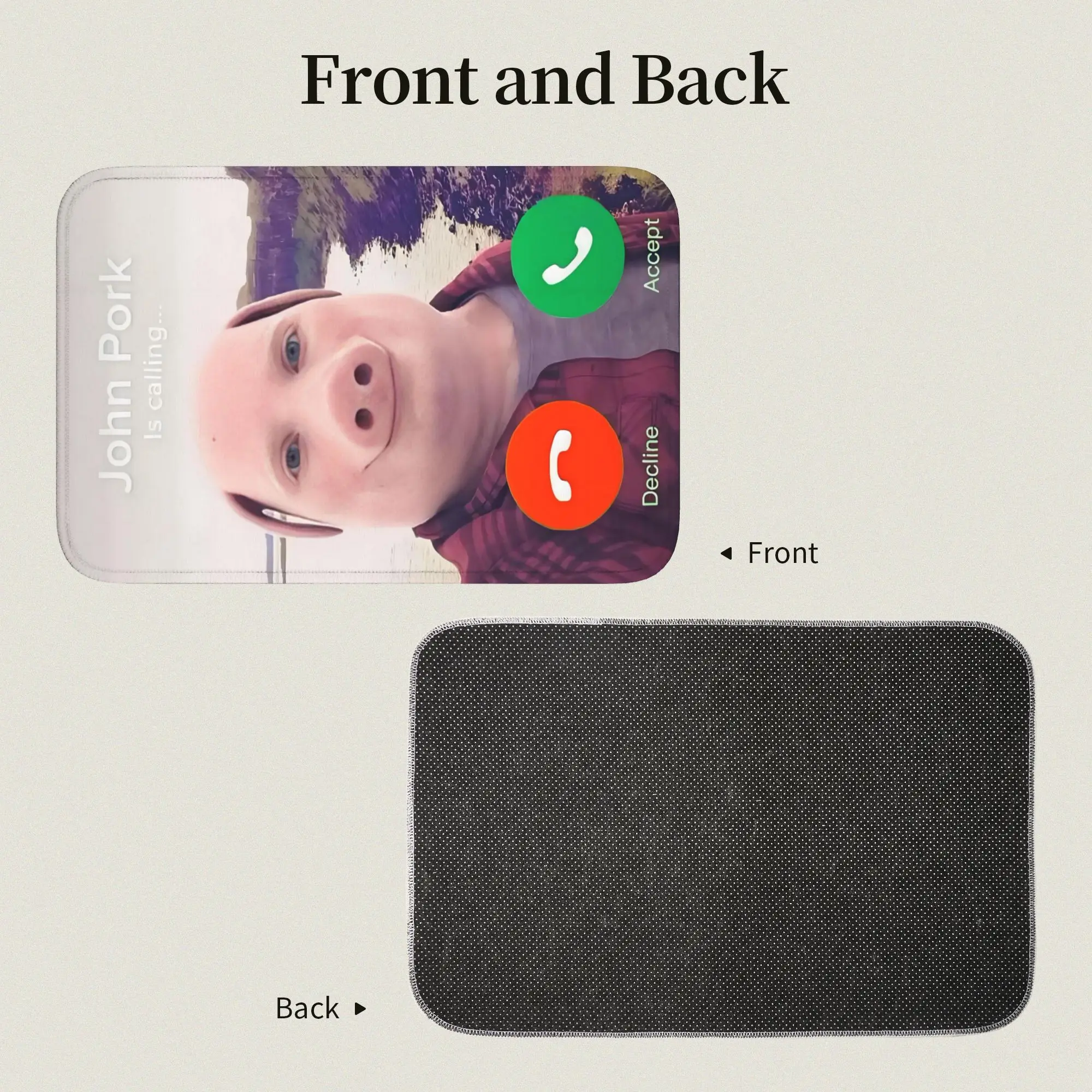 Custom John pork is calling Doormat Anti-Slip Bathroom Kitchen Welcome Mat Toilet Floor Door Entrance Carpet Rug Footpad