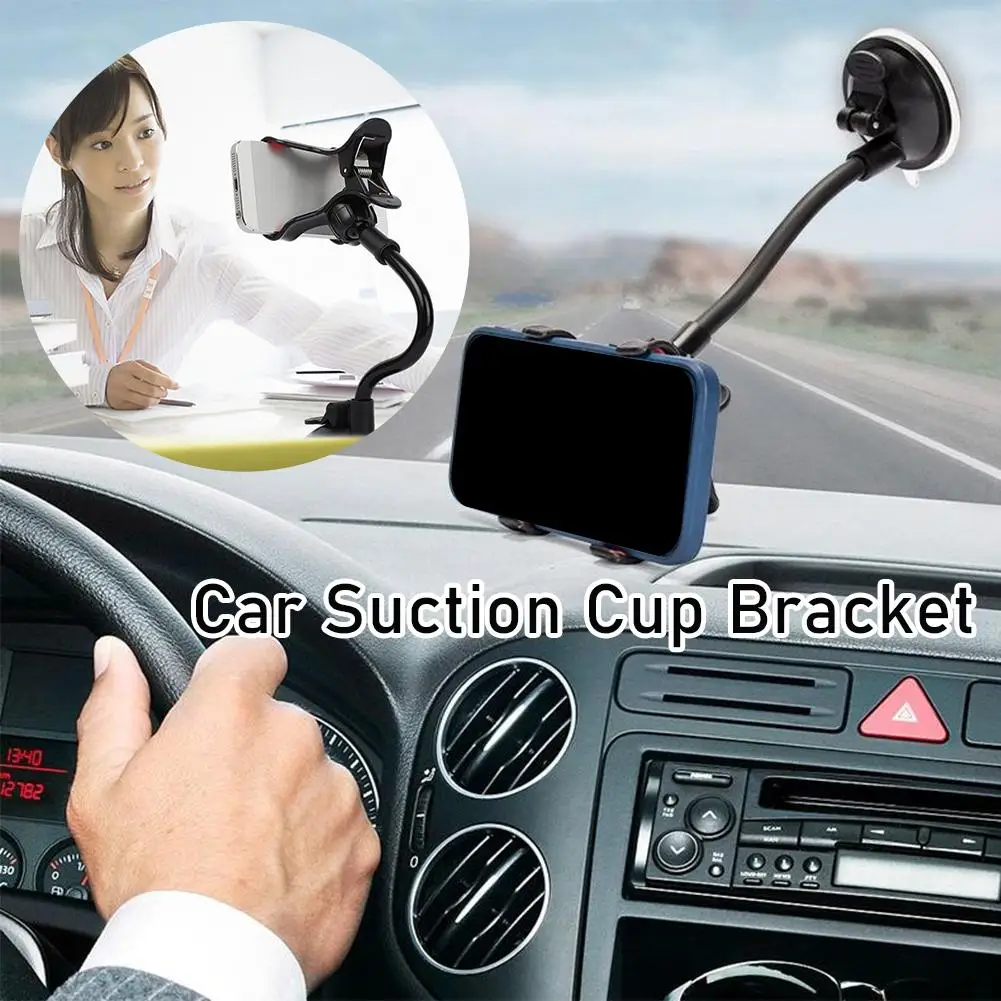 360° Rotating Car Phone Holder Universal Windshield Dashboard Mount Cellphone Stand GPS Phone Flexible Bracket Auto Accessories