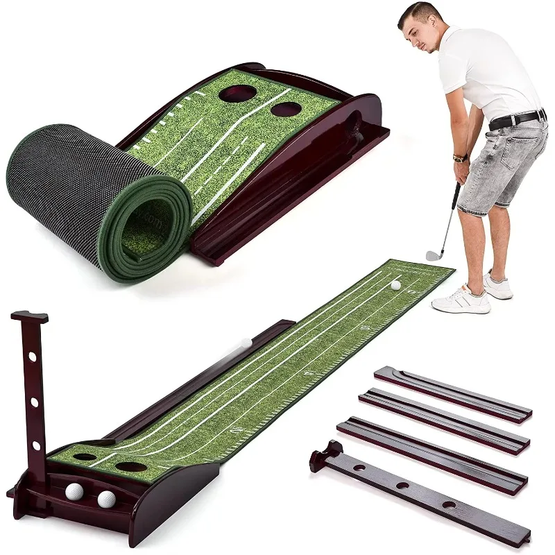 

Wholesale golf putters Green mats for indoor and outdoor practice, Mini golf course with automatic return ball