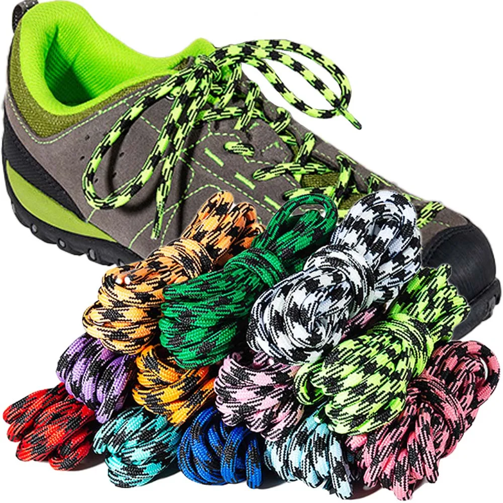 1Pair 4.5MM Outdoor Sports Special Shoelaces Flower Point Shoe Laces Polyester Round Type Shoelace Cotton Boots Shoe Accessories