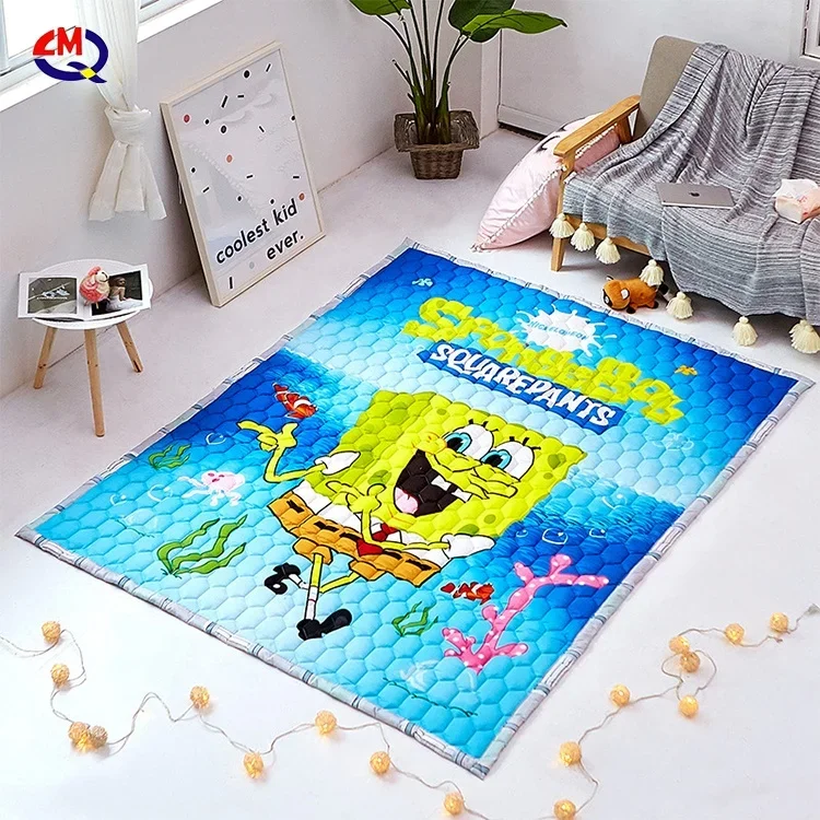 outdoor/indoor machine washing soft warm crawling mat pure cotton baby play mat