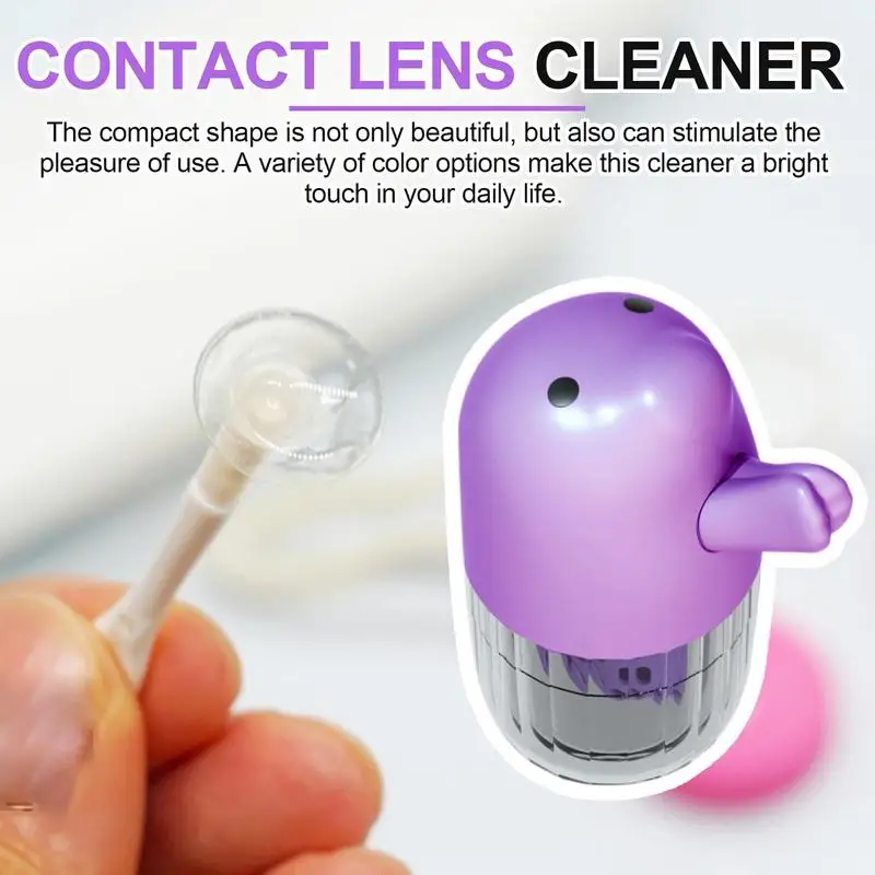 Contact Lens Cleaner Case Portable Contact Lens Cleaner Machine Contact Lens Cleaning Machine Lenses Fast Cleaning Washer For
