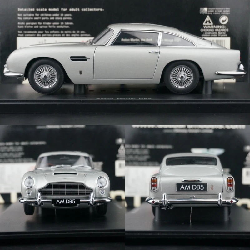 Autoart 1:18 DB5 Silver Vintage Car Simulation Limited Edition All Open Alloy Metal Static Car Model Toy Gift