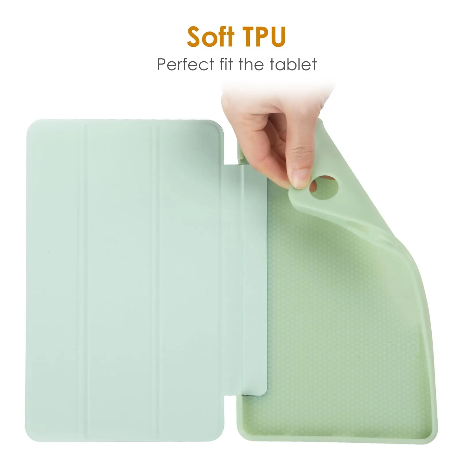 Lightweight Soft Tablet Case for Samsung Galaxy Tab A9 8.7 inch 2023 Released Tri-fold Foldable Stand Smart Protective Cover