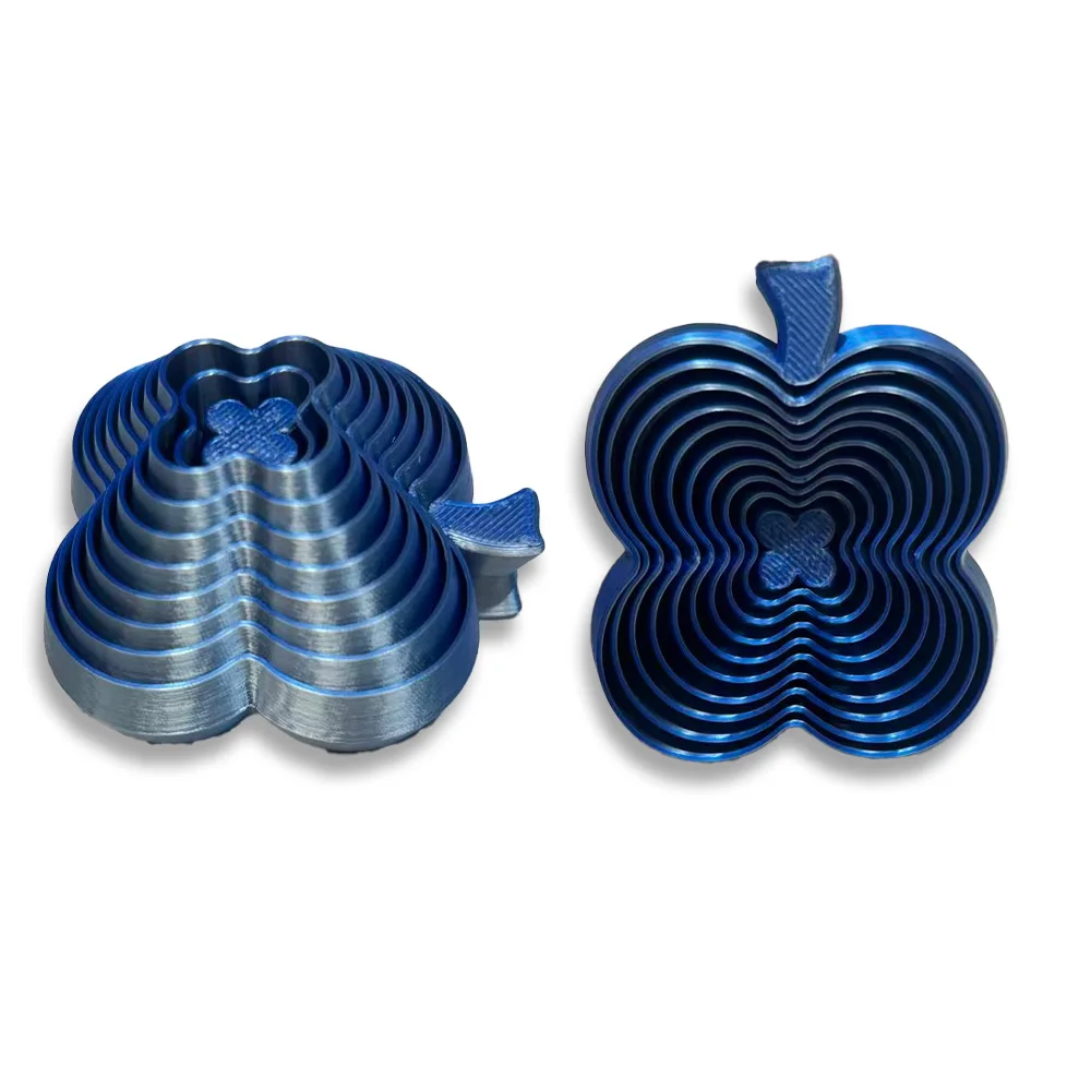 Tour de radis imprimée en 3D, jouet Puzzle trèfle à quatre feuilles, Fidget, Spinner sensoriel, soulagement du Stress, jouet de décompression pour enfants et adultes, 2 pièces