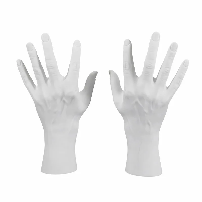 Realistic Male Hand Model Plastic Display Stand for Jewelry Accessories Decor