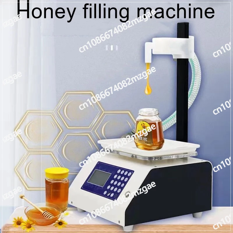Pneumatic Jar Filling Machine Stainless Steel, Semi-Automatic Honey Tomato Sauce Packing Equipment for Food Industry