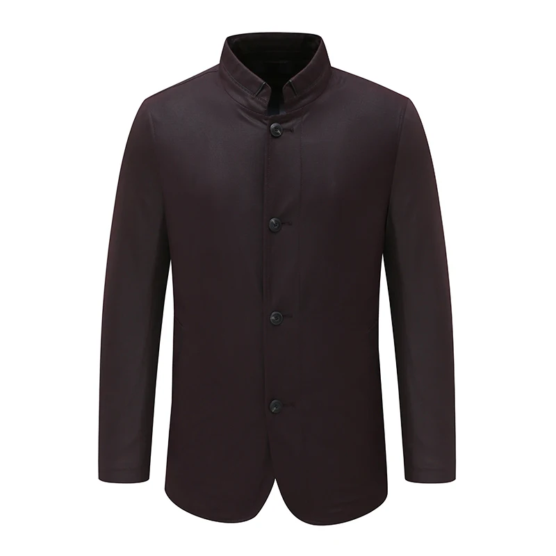 

KL58 Повседневная мужская куртка среднего размера с прямыми пуговицами Faion k Красная весна-осень KL58 Faionable Long Sve Jaet