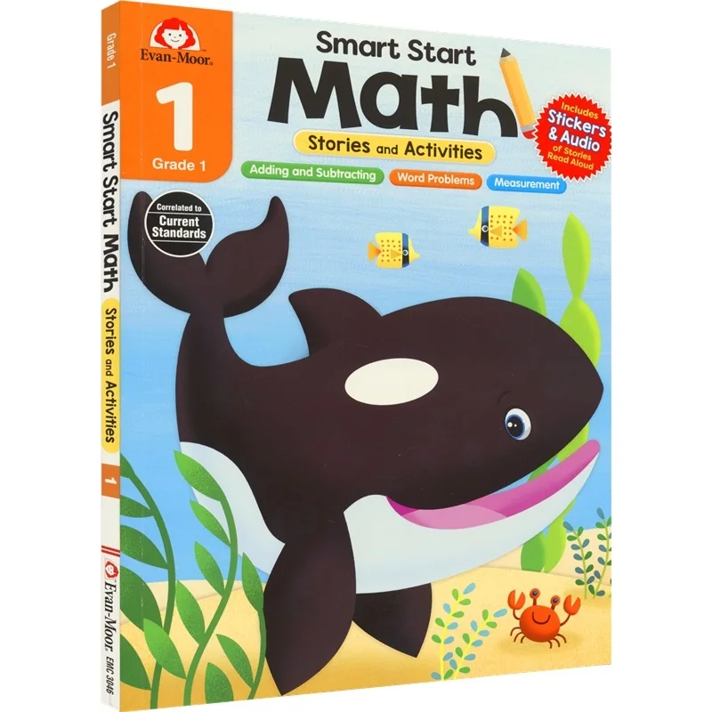 

Evan-Moor Smart Start Math, Grade 1 Workbook, Children's books aged 5 6 7 8 English books 9781645141525