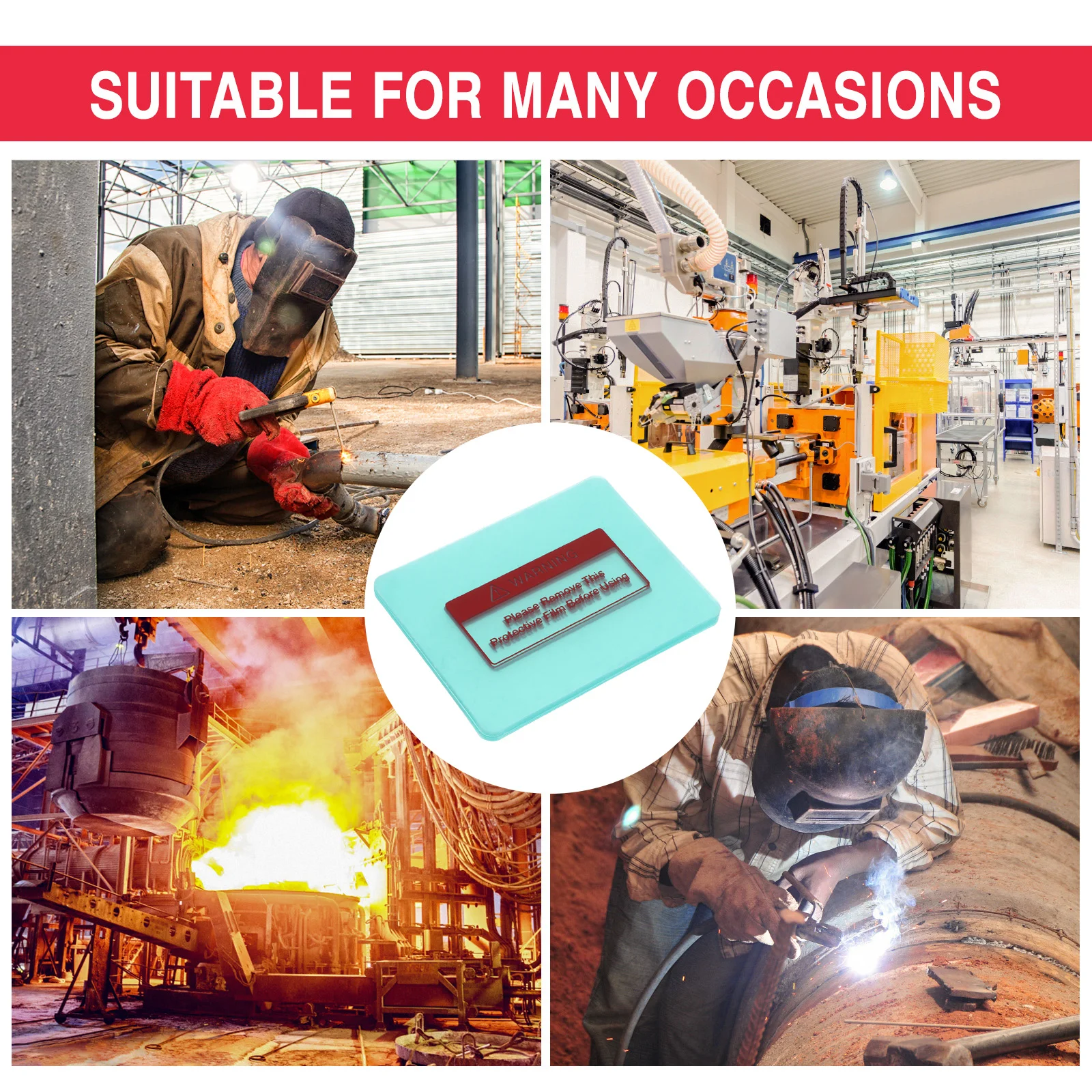 10 قطعة استبدال عدسة اللحام درع واقي شفاف لقناع سواد تلقائي ملحقات غطاء محرك السيارة #2