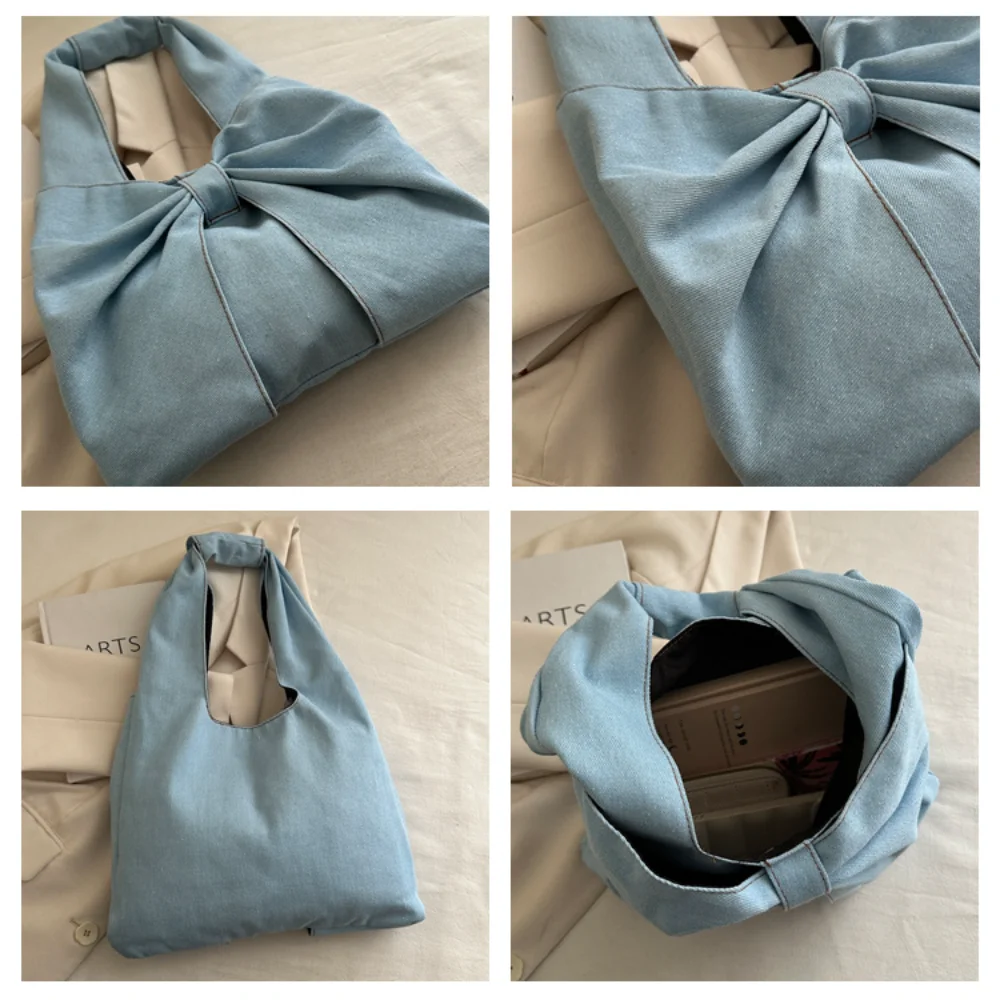 

Сумка с бантом, легкая сумка для подмышек, сумка на плечо, мягкая женская сумка для путешествий, повседневного использования, повседневная прогулка