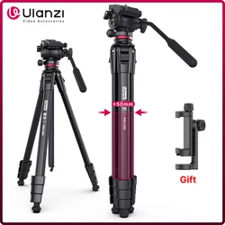 Ulanzi ombra 1,6 m video reise stativ 360 ° panorama fluid drag pan stativ max last 6kg arca schweizer platte für dslr kamera