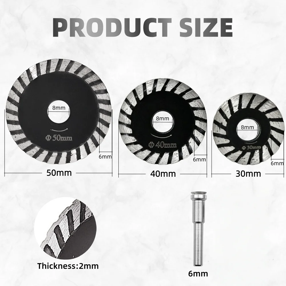 30/40/50mm Diamond Saw Blade Engraving  Removable Round Shank Mini Carving Grinding Disc Glass Carving Ceramic Crystal Tile Disc - view 3