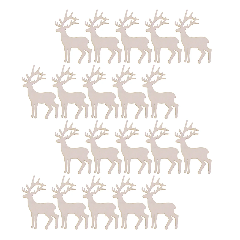Reindeer Reindeer Decorationation DIY Wood Deer Crafts Deer Graffit Wood Piece DIY Painting Slices Educational Wood Crafts