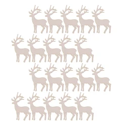 Reindeer Reindeer Decorationation DIY Wood Deer Crafts Deer Graffit Wood Piece DIY Painting Slices Educational Wood Crafts