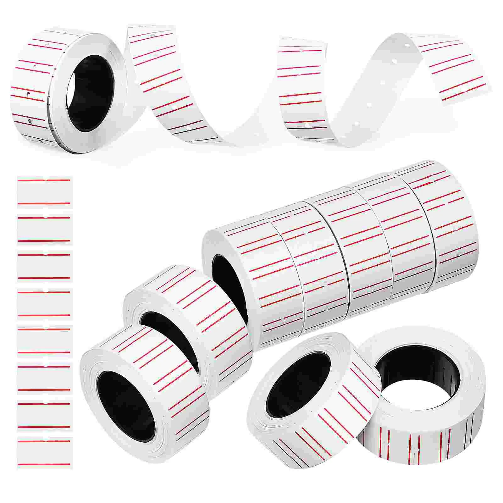 10 Rolls Price Stickers for Retail Marker Label White Labels Self Adhesive Paper Tags Signs Store