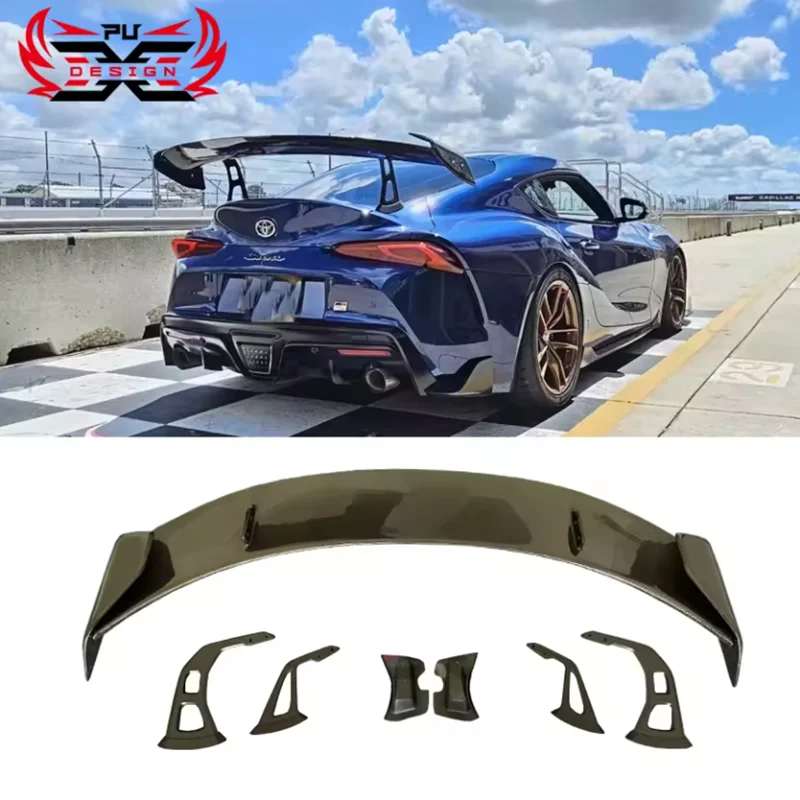 Dry Carbon Fiber A-D Wing For Toyota GR Supra A90 A91 MK5 Rear Spoiler Trunk Lip Swan Neck Spoiler Car BodyKits