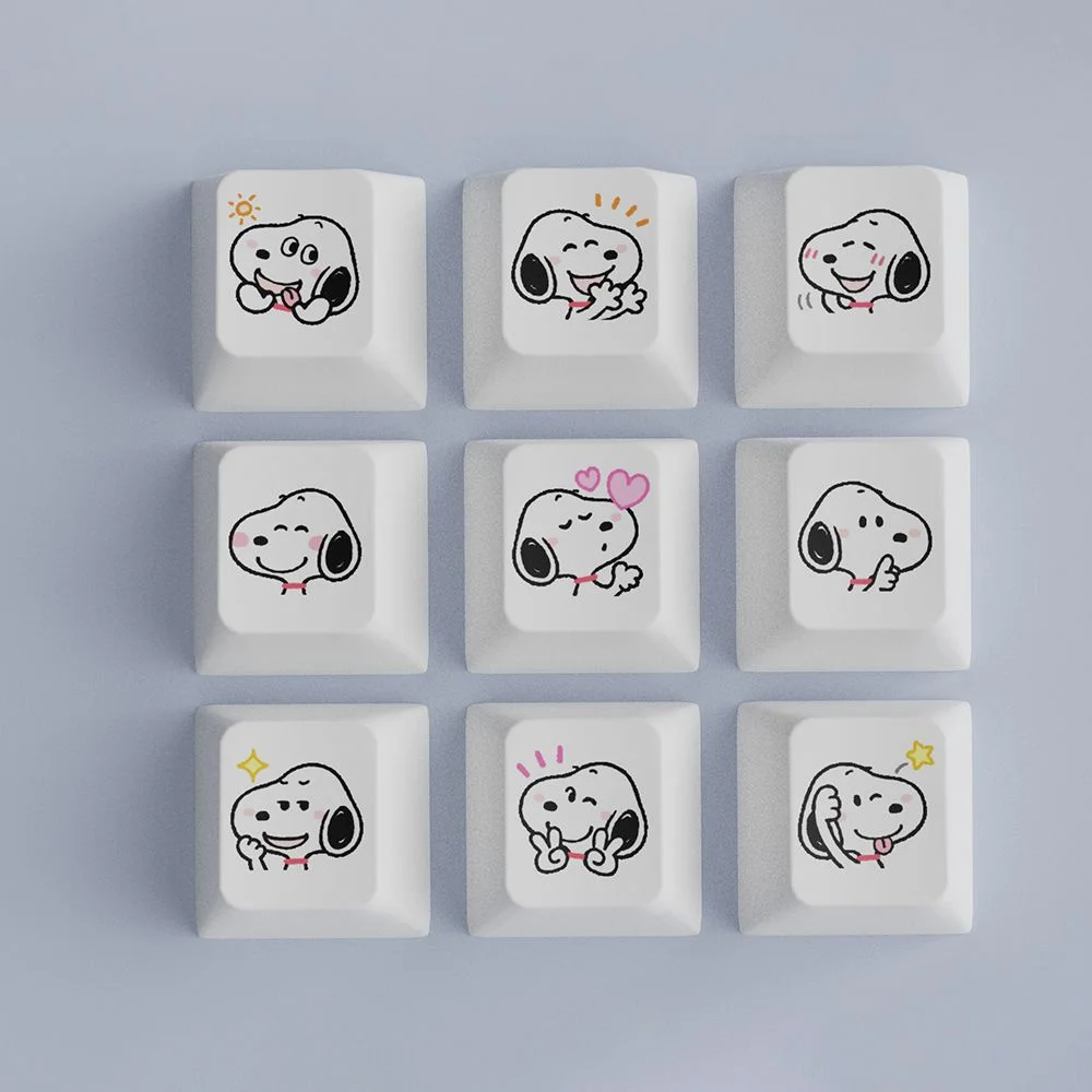 

4 Pcs/set Personalized Cherry Keycap Snoopy Cute Mechanical Keyboard Opaque Keycap Key Cover