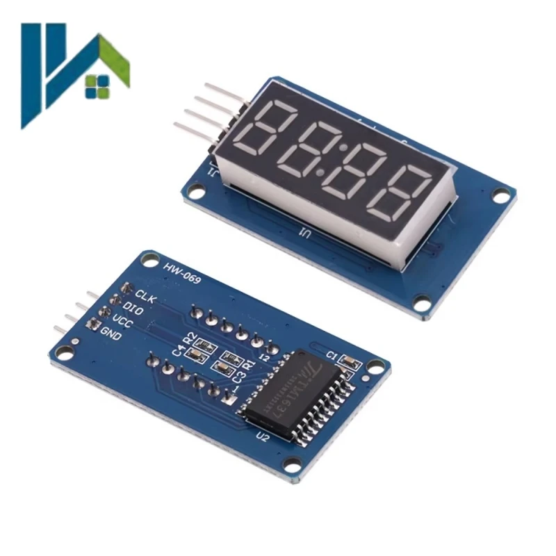 4‑Digit LED Digital Display Module TM1637 Driver Adjustable Brightness With Clock Point For Arduino DIY Electronic Building