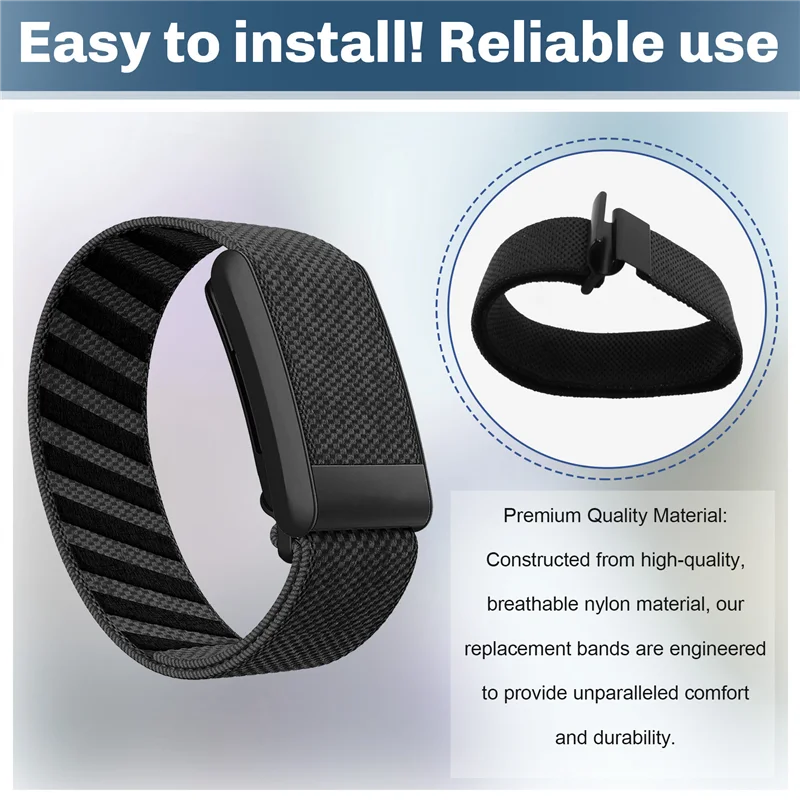 

【B74A】Совместимость с WHOOP 4,0 для женщин и мужчин, вязаный сменный ремешок, защитный ремешок для часов, спортивный браслет, черный