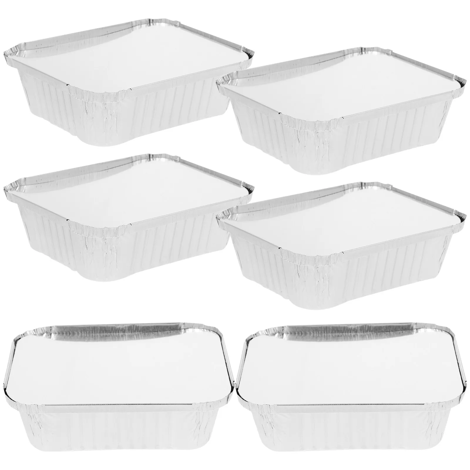 

50Pcs Foil Boxes Heat Resistant Disposable Baking Pans for Bbq Oven Air Fryer Roasting Fish Meat Cheese Barbecue Food Containers