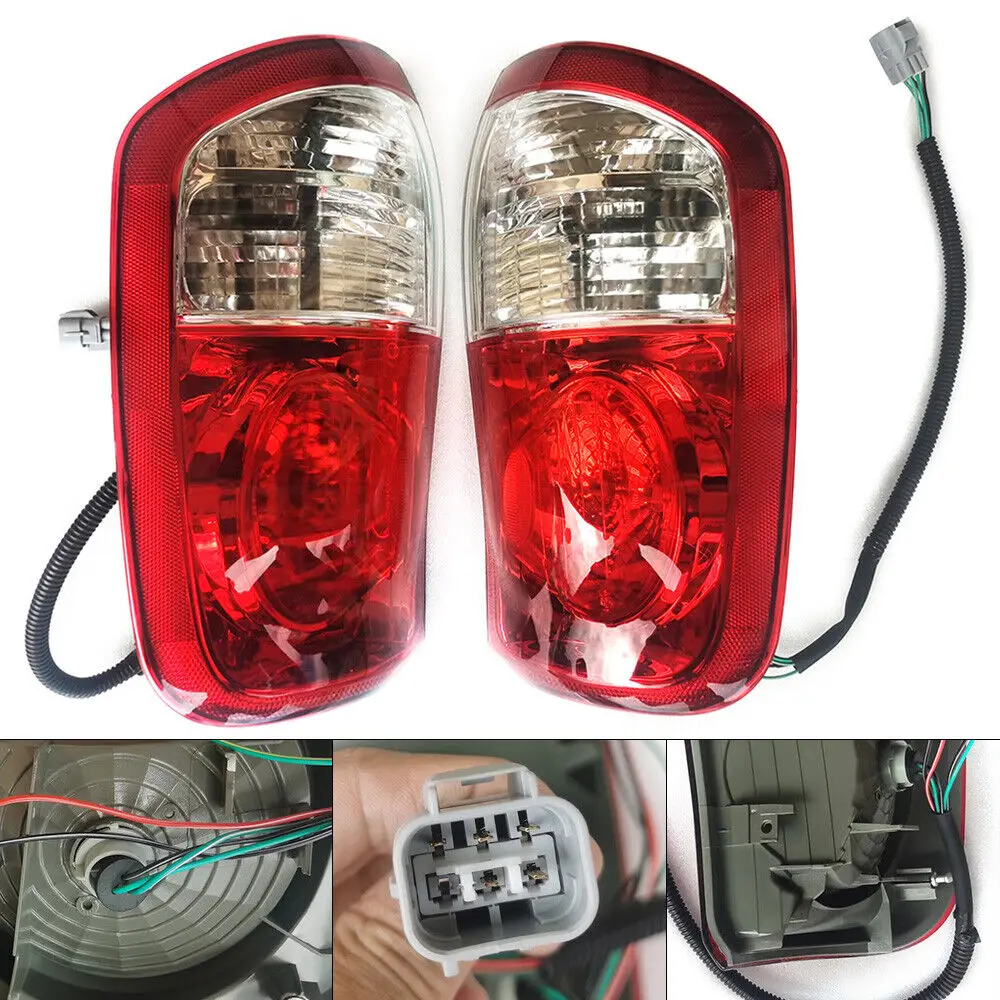 1 Pair Tail Lights Rear Brake Lamps For 2004 2005 2006 Toyota Tundra 4 Door Double Cab LH+RH Taillamps