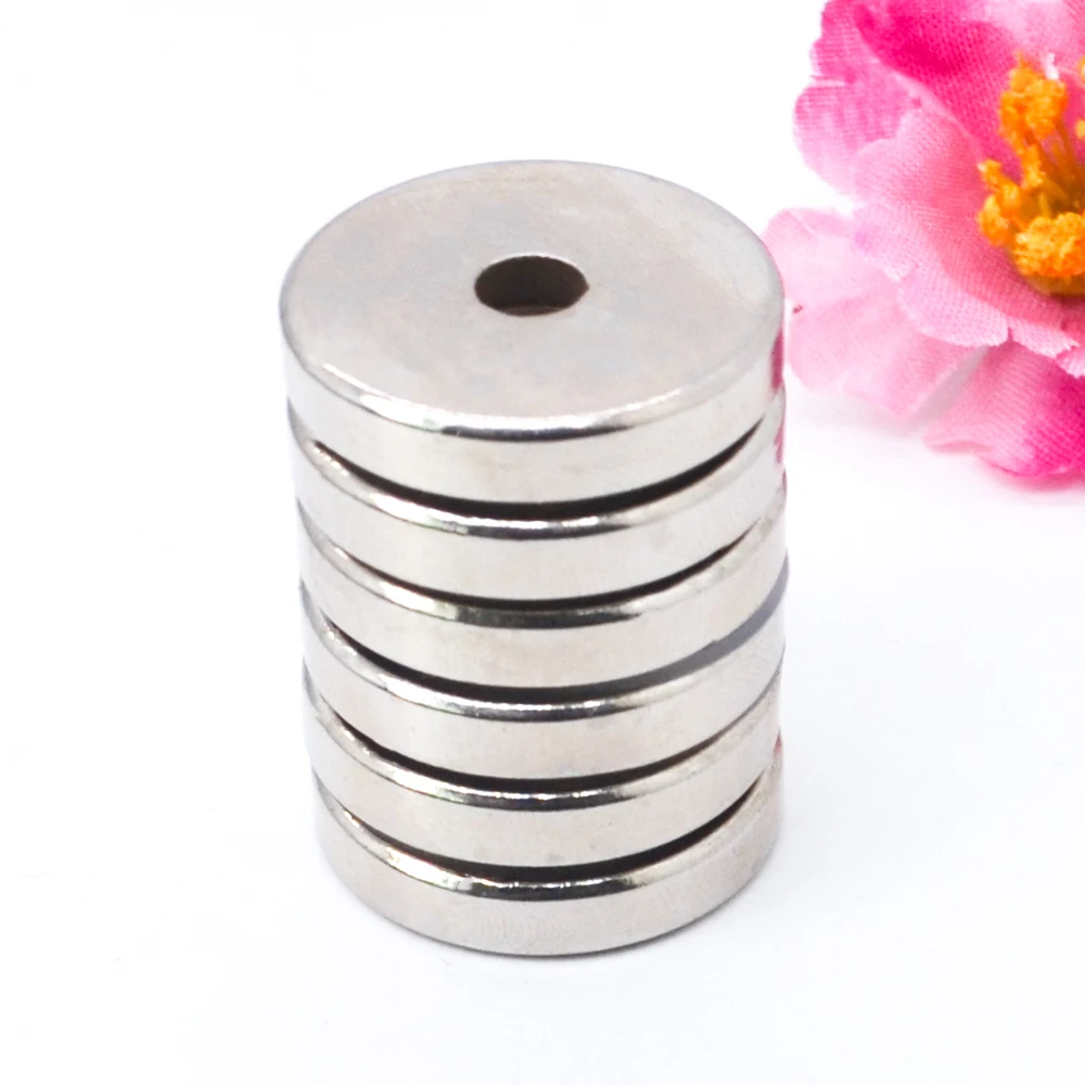 1-200PCS 25x5-5 mm Permanent NdFeB Strong Magnets 25*5 mm Hole 5mm Round Countersunk Neodymium Magnetic Magnet 25X5-5mm 25*5-5mm