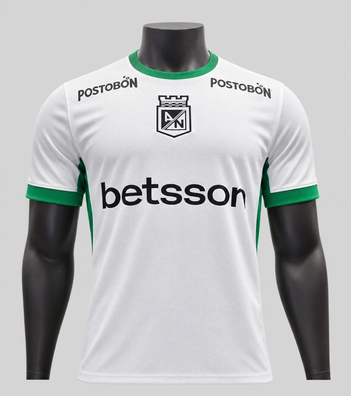 Atletico Nacional 26-27 Heimtrikot Grün-Weiß Gestreiftes Herren-Trikot mit Rundhalsausschnitt und Kurzen Ärmeln für Fans – Detail 2