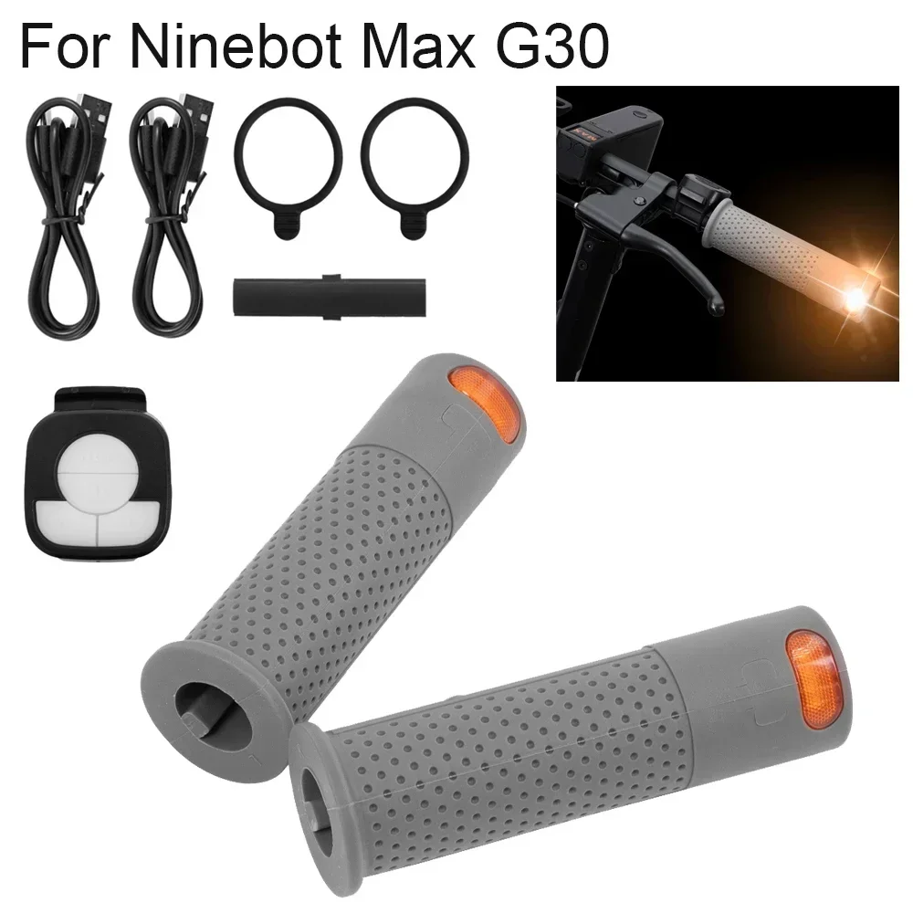 Electric Scooter LED Handlebar Turn Signal Light Modifited Handle Grip Bar for Ninebot Max G30 G30D/E/LP Handle Flashing Lamp