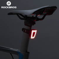 ROCKBROS Bike Light IPX6 Waterproof Taillight Bicycle LED USB Rechargeable Safety Night Riding Sports Bike Rear Light Bike Light