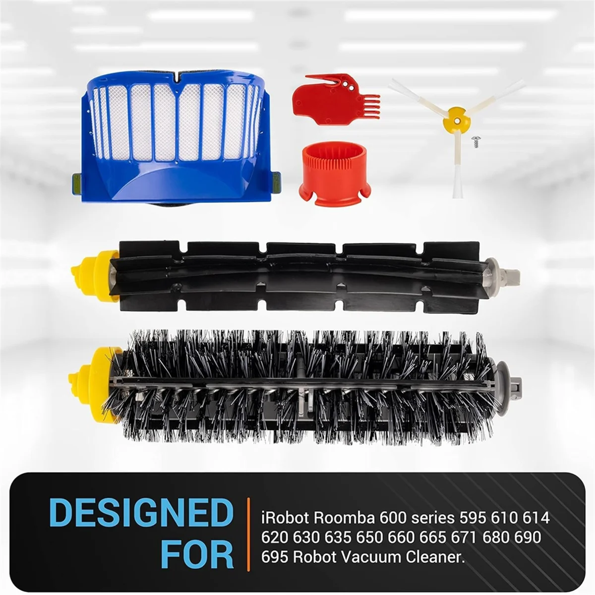 

Main Side Brush Filters for IRobot Roomba 600 Series 694 692 690 695 680 660 665 & 500 Series 595 585 Vacuum Attachments