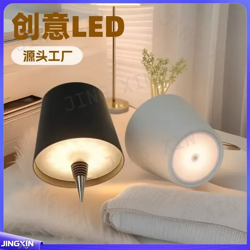 Custom for USB Rechargeable Wine Bottle Lamp LED Cork Light Tri Color Touch Control Ambient Night Light Bar Party Decor