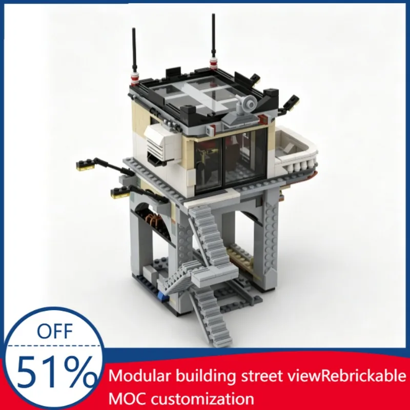 759PCS Railway Signal Tower Modular Building Blocks Creative City Street Scene Model DIY Assembly Educational Toy Train Lovers
